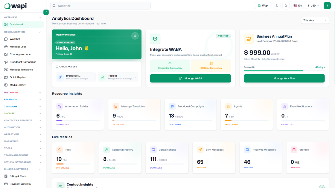 App Dashboard